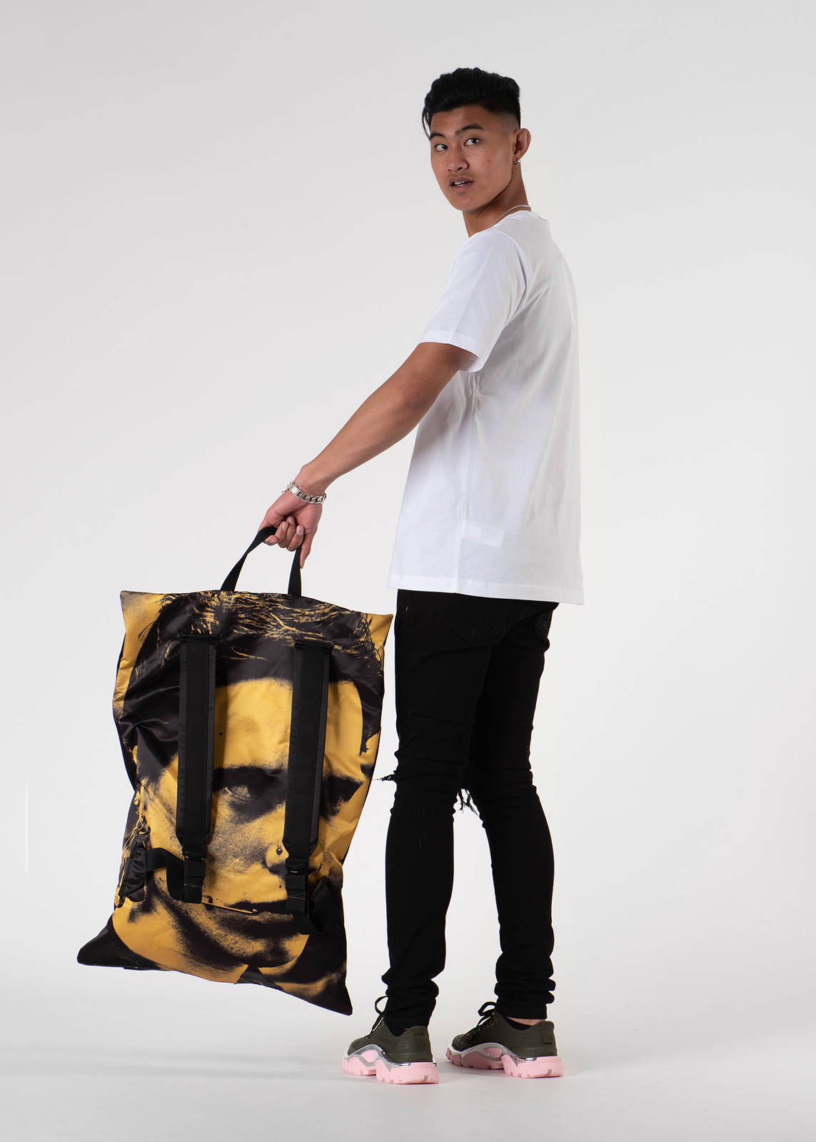 EASTPAK X RAF SIMONS Poster Backpack, BL Satin Boy, 11L 